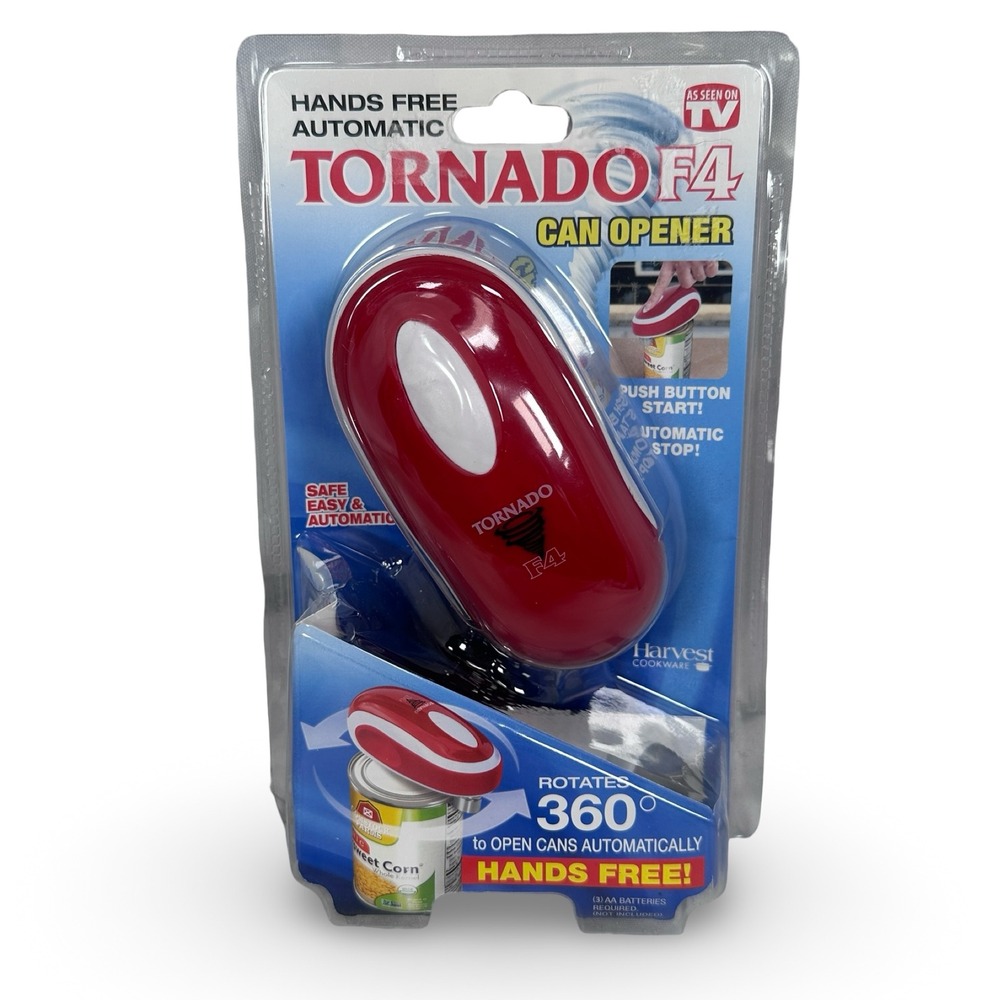 Harvest Cookware Tornado F4 Hands Free Automatic Can Opener Red New NIP